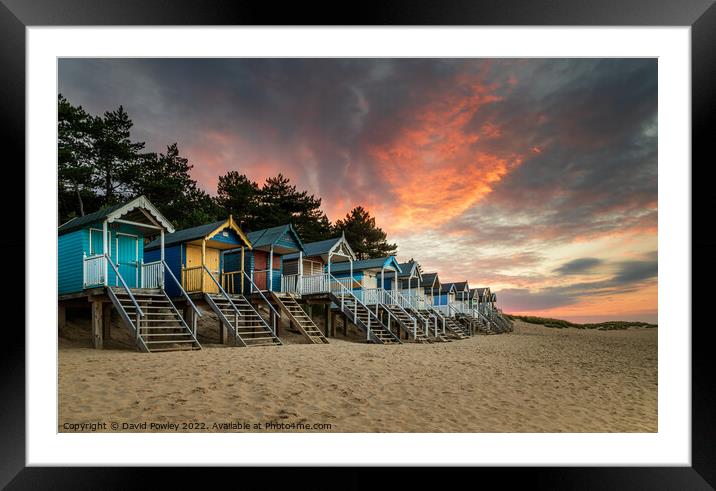Sunset Sky Over Wells Beach Framed Mounted Print by David Powley