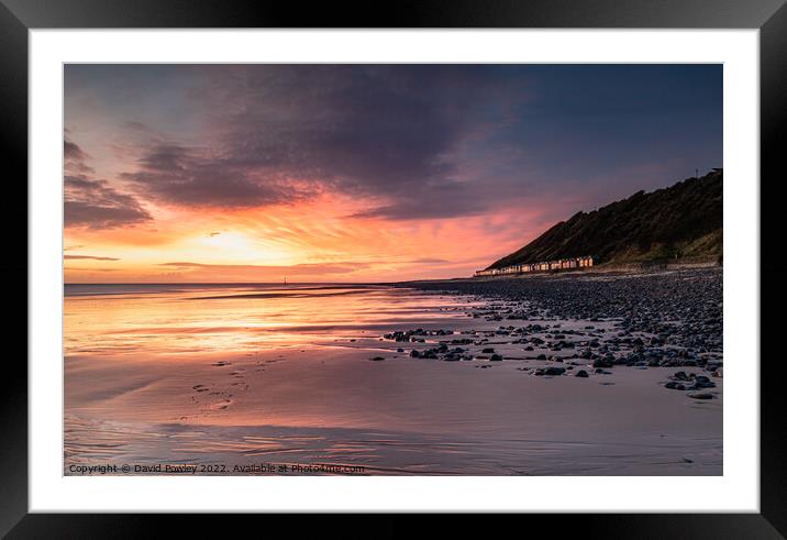 Cromer Beach Sunrise Framed Mounted Print by David Powley
