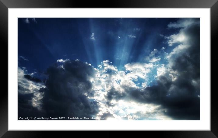 Sunbeams  Framed Mounted Print by Anthony Byrne