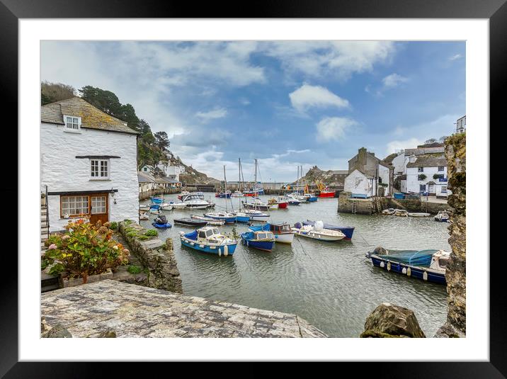 Harbour View, Polperro Framed Mounted Print by Mick Blakey