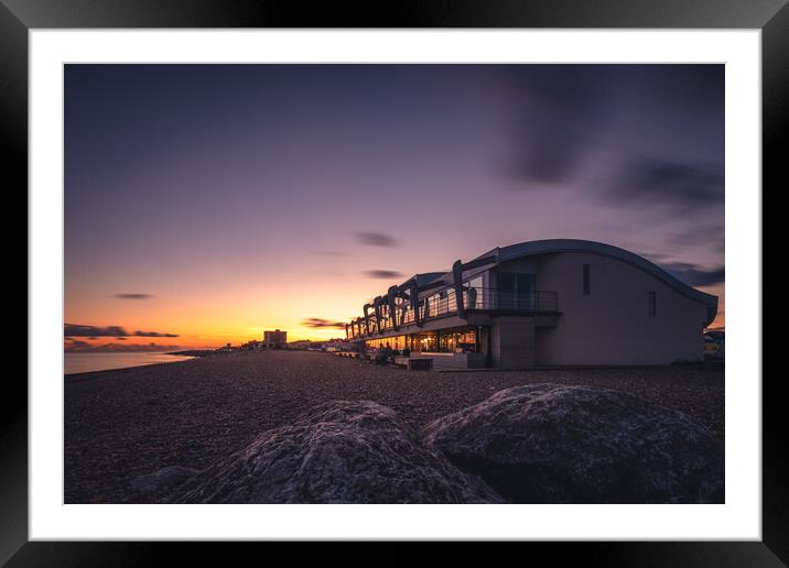 Perch Cafe, Lancing Framed Mounted Print by Mark Jones