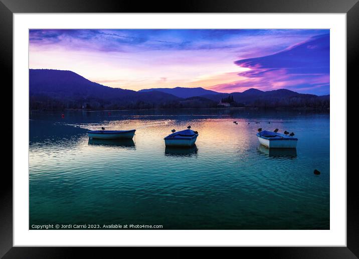 Buy Framed Mounted Prints of Sunset at Lake Banyoles - 2 - Color gradient edition by Jordi Carrió