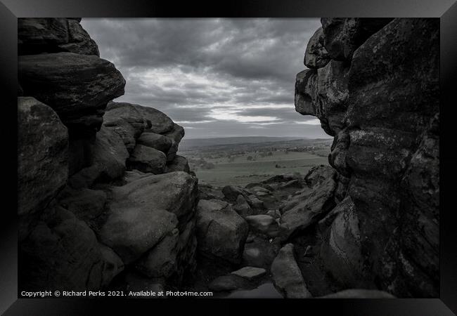 Storm Clouds in Wharfedale Framed Print by Richard Perks