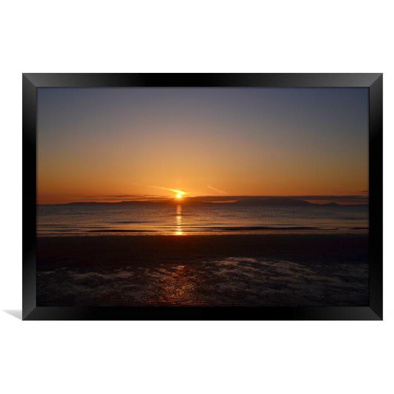 Prestwick sunset framed print