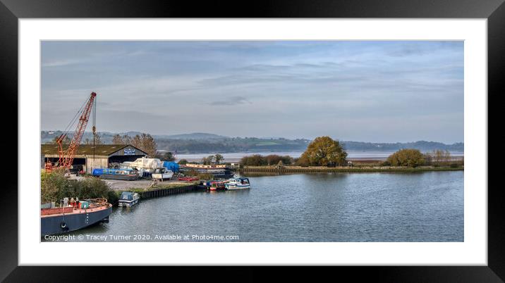 Gloucester & Sharpness Canal and the River Severn Framed Mounted Print by Tracey Turner