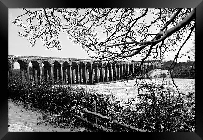 Balcombe Viaduct in the Snow Framed Print by Eddie Howland