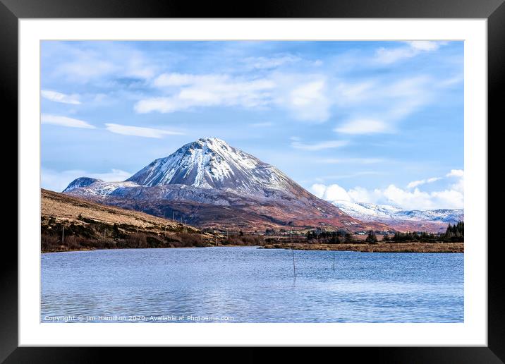 Mount Errigal,Donegal,Ireland Framed Mounted Print by jim Hamilton