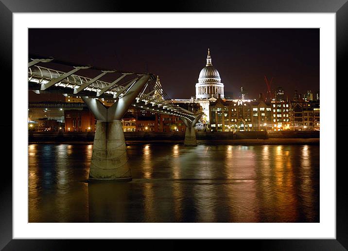 Millennium Bridge  Framed Mounted Print by Tristan Lea