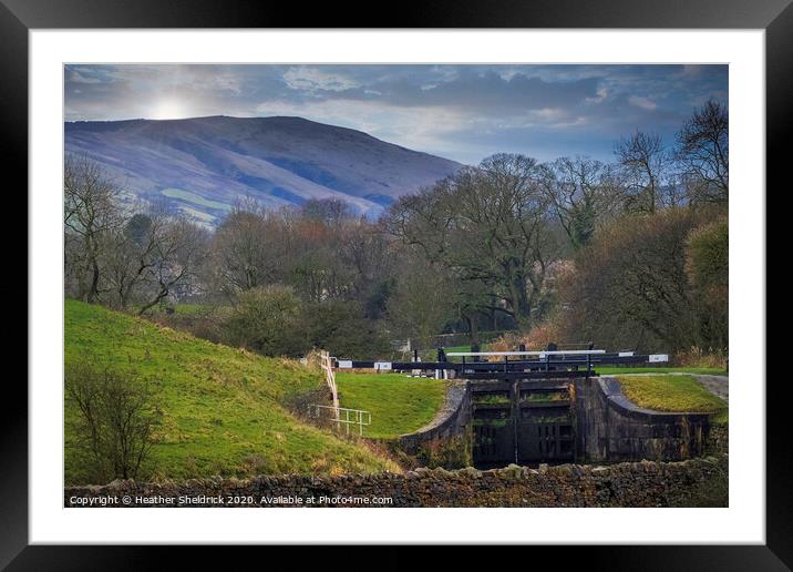 Weets Hill Overlooking Leeds and Liverpool Canal,  Framed Mounted Print by Heather Sheldrick
