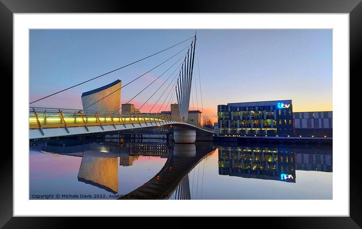 Salford Quays Reflections Framed Mounted Print by Michele Davis