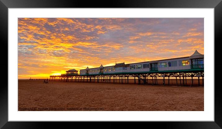 St Anne's Pier Sunset Framed Mounted Print by Michele Davis