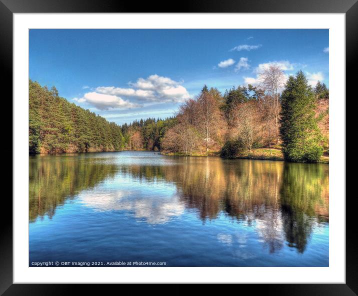 Scottish Highland Landscape Secret Fairytale Loch Reflection  Framed Mounted Print by OBT imaging