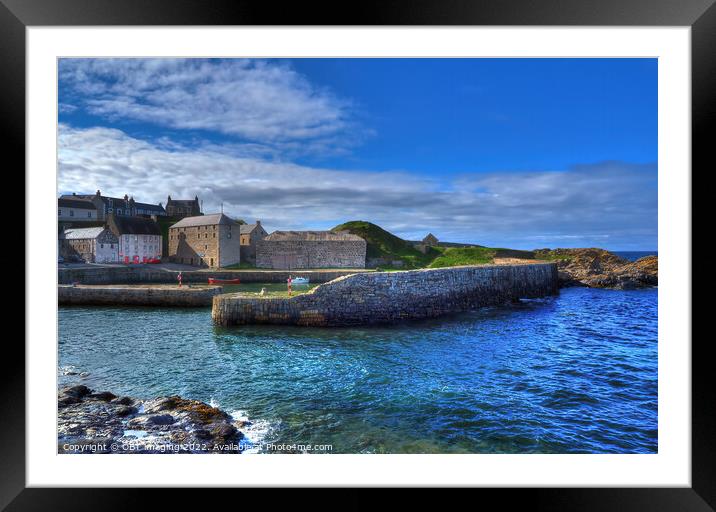 Portsoy Fishing Village Scotland 17th Century Harbour & Original Building Facade Framed Mounted Print by OBT imaging