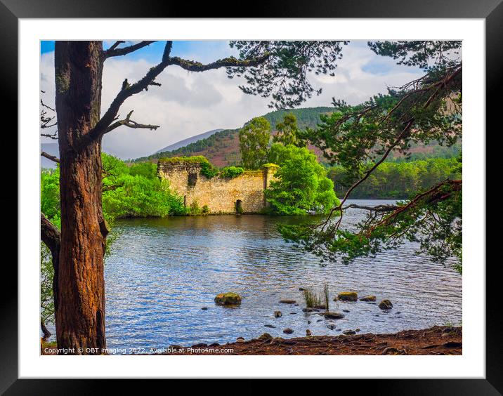 Loch An Eilein From The Pines Rothiemurchus Cairngorms Scottish Highlands  Framed Mounted Print by OBT imaging