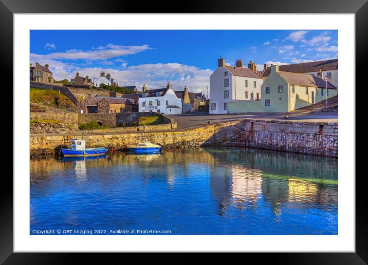 Portsoy 17th Century Village Harbour The Shore Inn North East Scotland Framed Mounted Print by OBT imaging