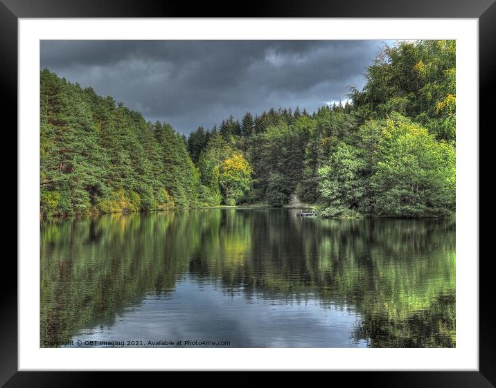 Reflection On A Fairytale Loch Scotland  Framed Mounted Print by OBT imaging