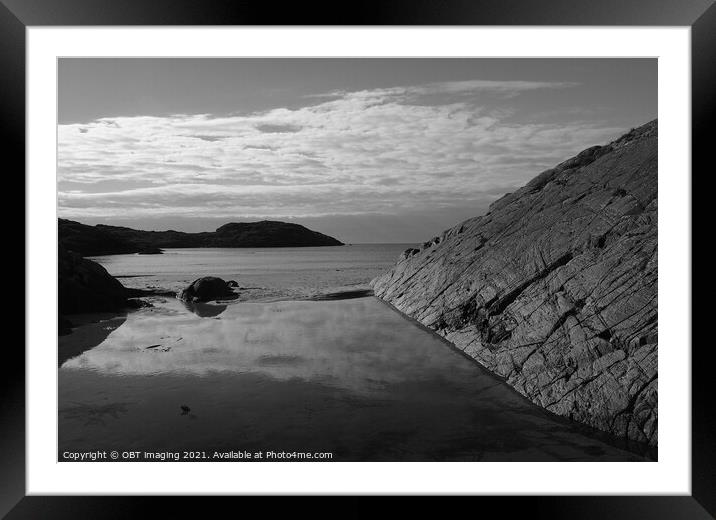 Achmelvich Beach Rock Geometry Scotland Framed Mounted Print by OBT imaging