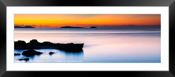Illa de Santa Eulalia Sunrise Panorama Framed Mounted Print by Paul Stapleton