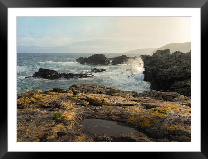 Backlit waves of Cove  Framed Mounted Print by Anthony McGeever