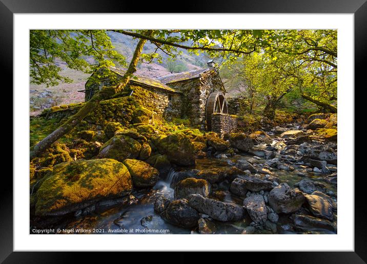 Lake District, The Old Mill Framed Mounted Print by Nigel Wilkins