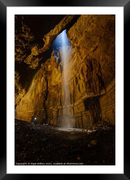 Gaping Gill Framed Mounted Print by Nigel Wilkins