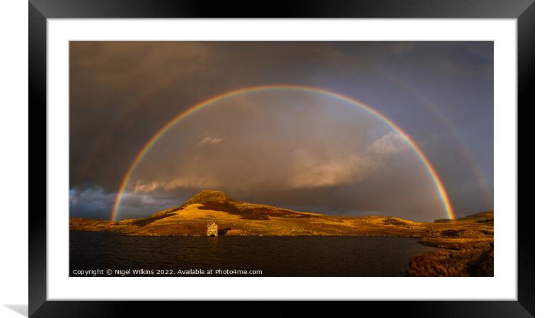 Buy Framed Mounted Prints of Double Rainbow - Lake District by Nigel Wilkins