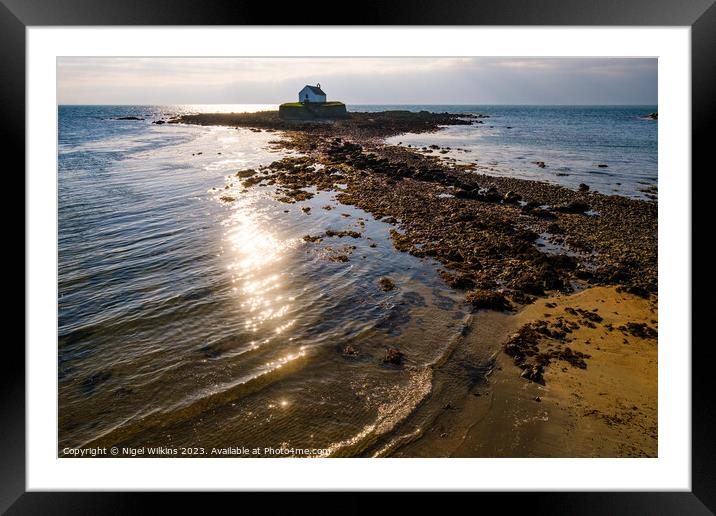 The Little Church in the Sea, Anglesey Framed Mounted Print by Nigel Wilkins