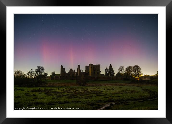 Kenilworth Castle Aurora Framed Mounted Print by Nigel Wilkins