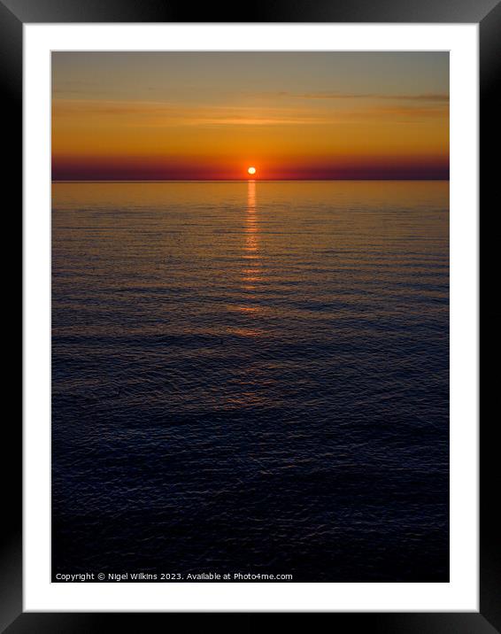 Sunrise Framed Mounted Print by Nigel Wilkins