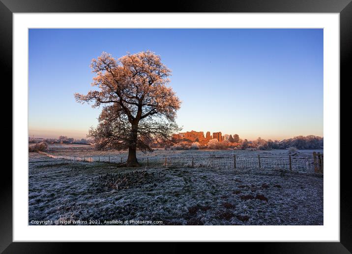 Kenilworth Castle Oak Framed Mounted Print by Nigel Wilkins