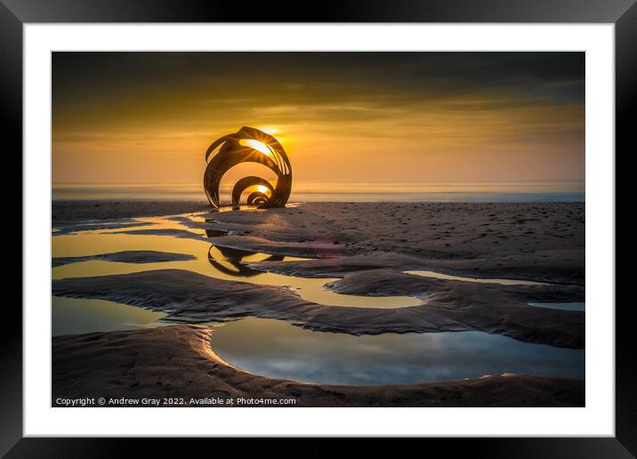 Mary's Shell Sunset Framed Mounted Print by Andy Gray