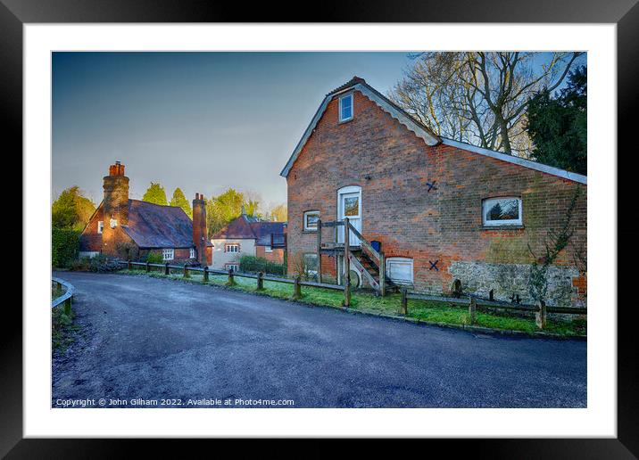 The Old Mill Wateringbury Maidstone Kent Framed Mounted Print by John Gilham