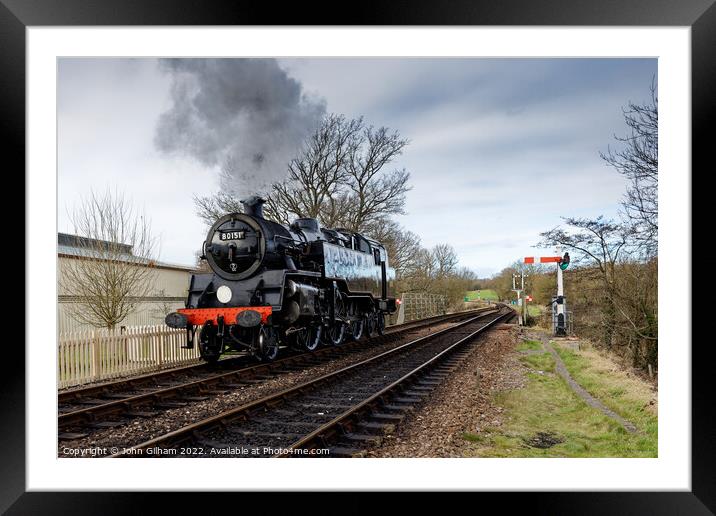 Locomotive No 80151 Steam Engine Bluebell Railway Sheffield Park Sussex Framed Mounted Print by John Gilham