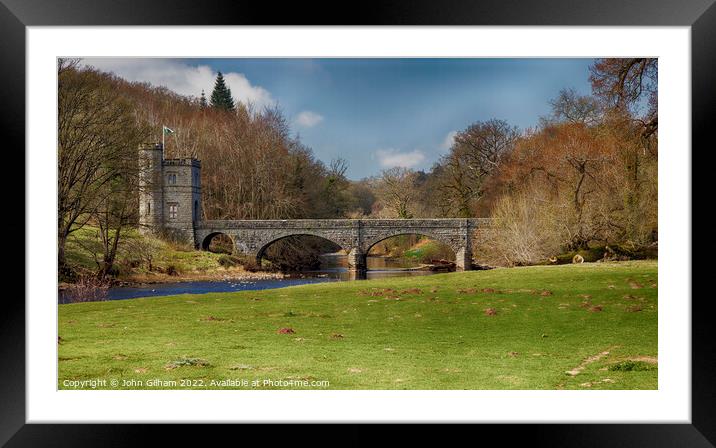 An arched Bridge in Wales Framed Mounted Print by John Gilham