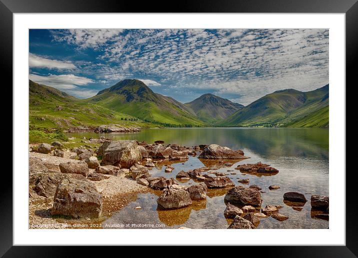 Wast Water The Lake District Cumbria UK Framed Mounted Print by John Gilham