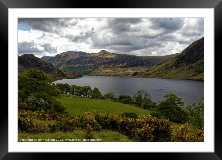Crummock Water in The Lake District  Cumbria  Framed Mounted Print by John Gilham
