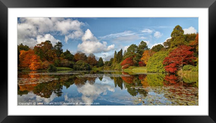 Autumn Clothes Sheffield Park East Sussex England UK Framed Mounted Print by John Gilham