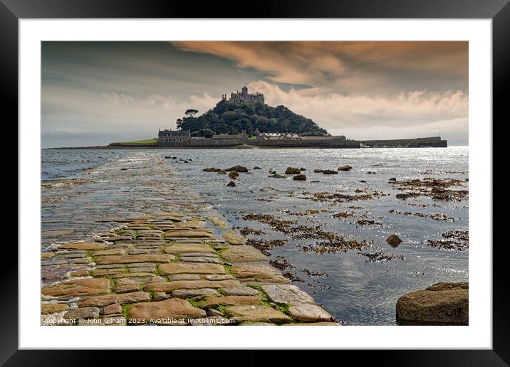 St Michaels Mount Mount's Bay, Cornwall England UK Framed Mounted Print by John Gilham