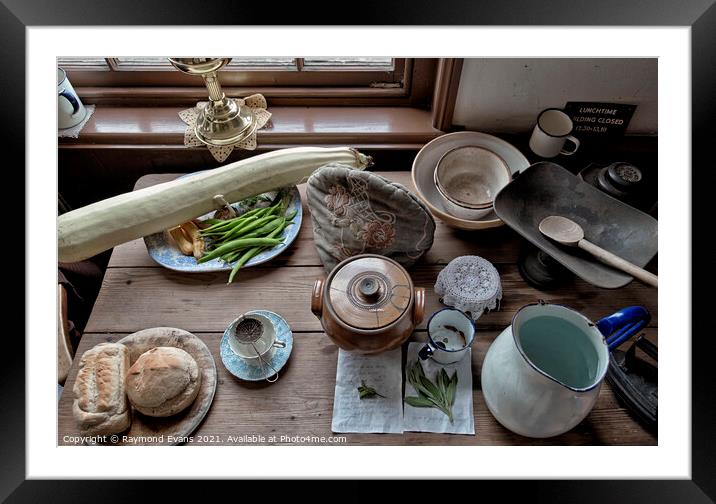 Kitchen Table Framed Mounted Print by Raymond Evans