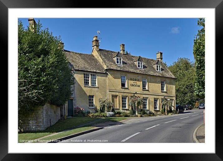 Horse and Groom Bourton on the Hill  Framed Mounted Print by Raymond Evans