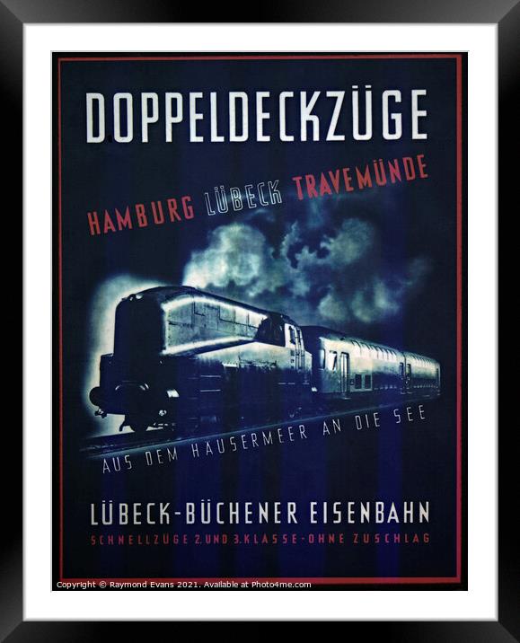 German steam train Framed Mounted Print by Raymond Evans