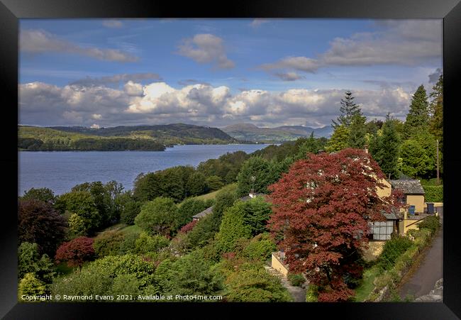 Lake Windermere Bowness Framed Print by Raymond Evans