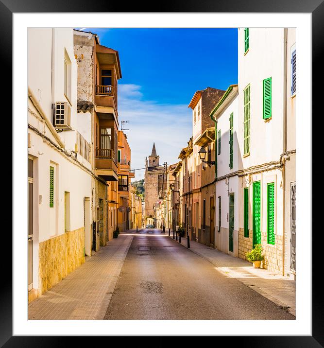 Street in Felanitx, Spain Framed Mounted Print by Alex Winter