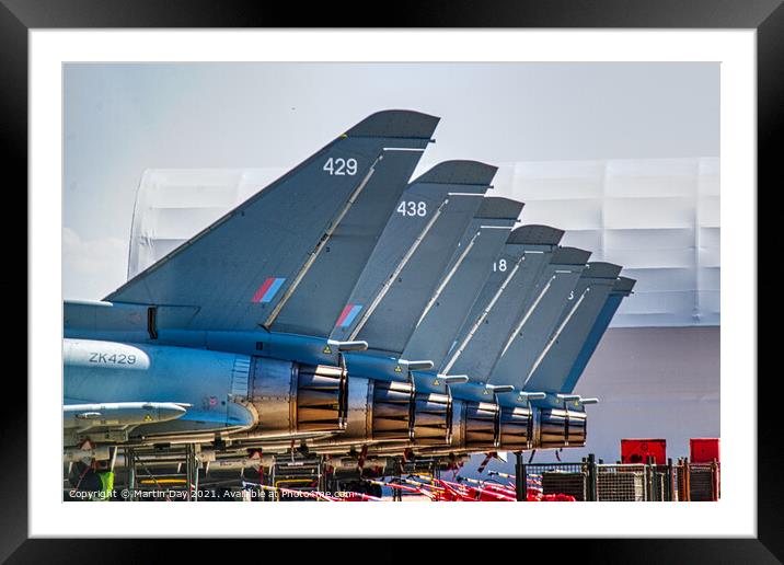 RAF Eurofighter Typhoon Tails Framed Mounted Print by Martin Day