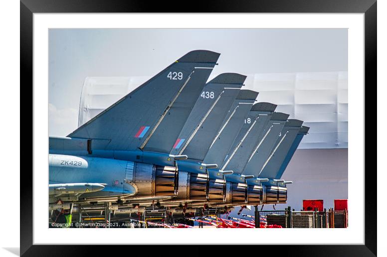 Buy Framed Mounted Prints of RAF Eurofighter Typhoon Tails by Martin Day