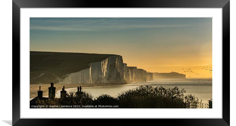 Buy Framed Mounted Prints of The start of a new day at the famous Seven Sisters by Sophie Lawrence