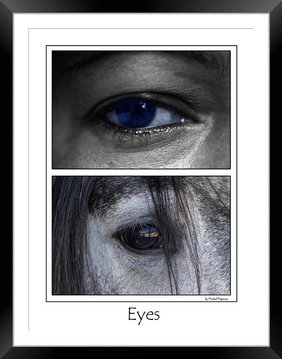 Eyes Framed Mounted Print by Michael Mogensen