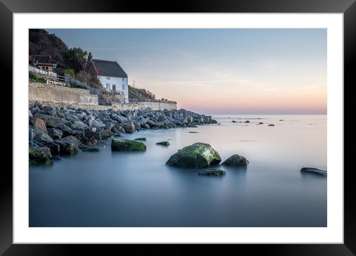 Romantic Runswick Bay Cottage Framed Mounted Print by Tim Hill
