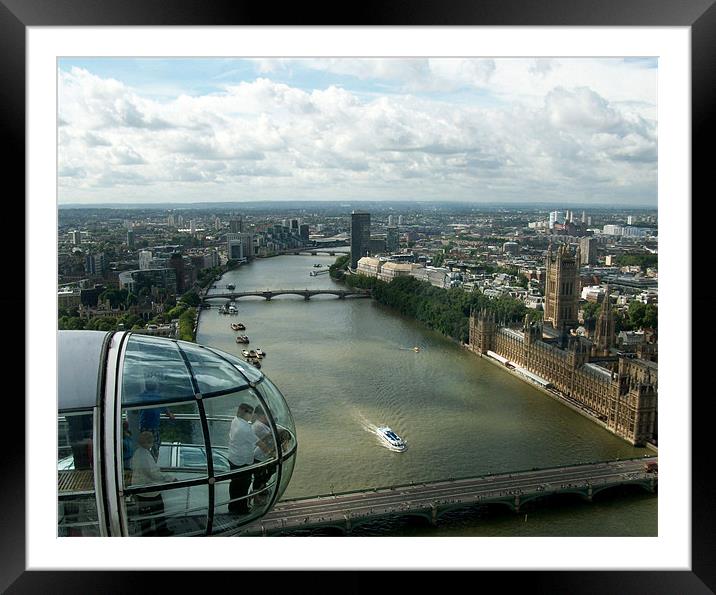 A London Eye's View Framed Mounted Print by Sarah Couzens