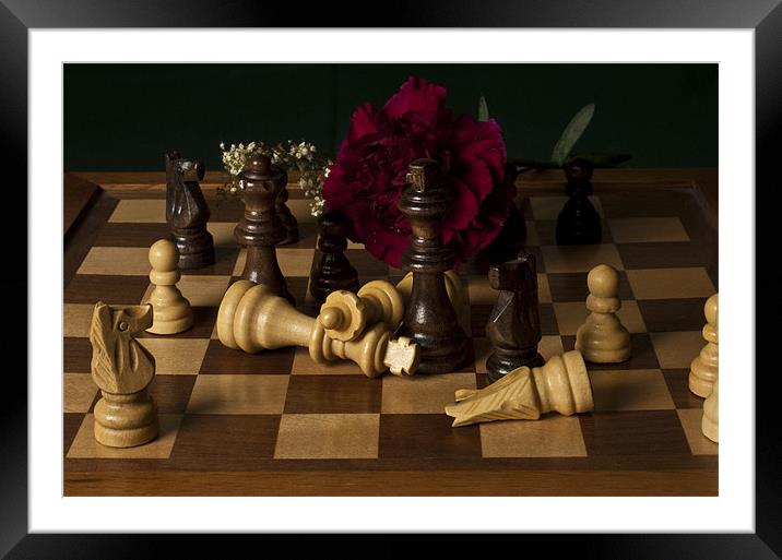 Chess Conflict II Framed Mounted Print by James Lavott